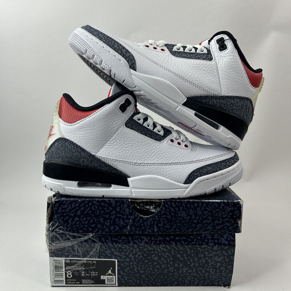 Nike Shoes Air Jordan 3 Retro SE “Fire Red/Denim” 2024